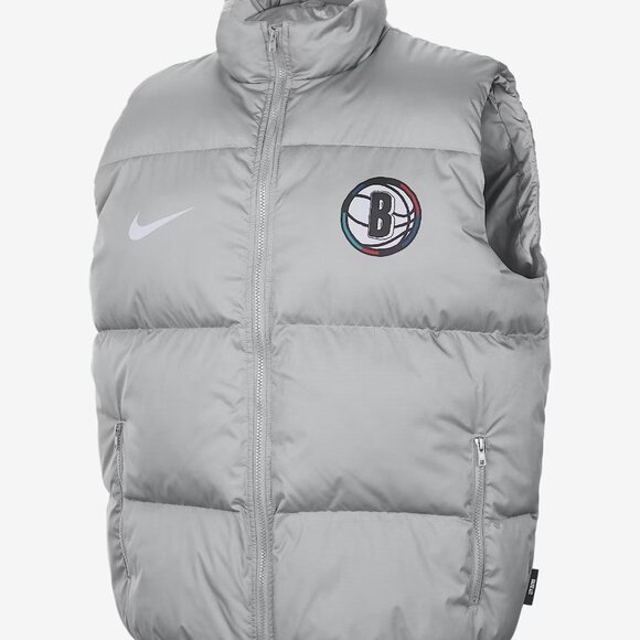 Brooklyn Nets City Edition Men's Nike NBA Puffer Vest - Picture 1 of 6